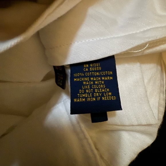 Ralph Lauren POLO White Flat Front Classic Fit Pants size 36x32 - Picture 11 of 11